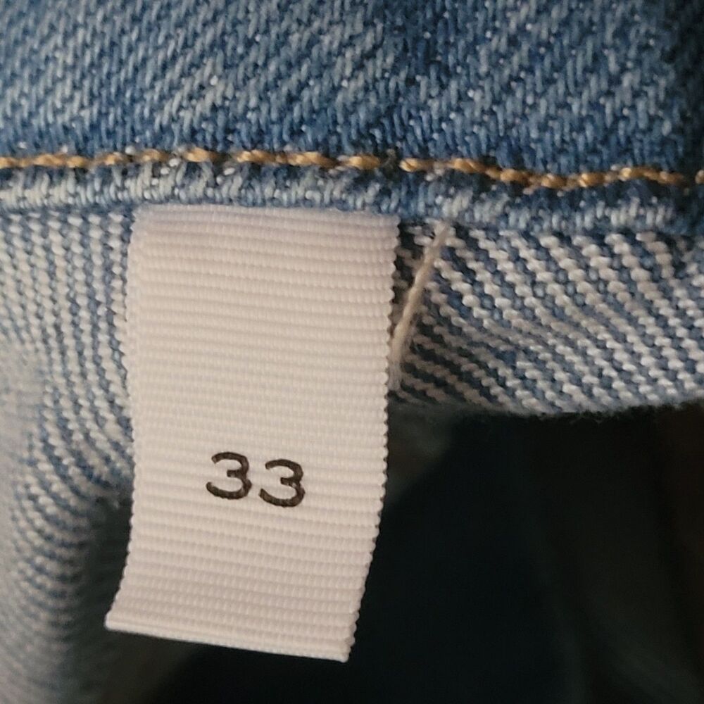 NWOT Frame Jeans Caye Denim Womens 33 Light Blue Double Button Flare Leg Bootcut - Picture 12 of 16